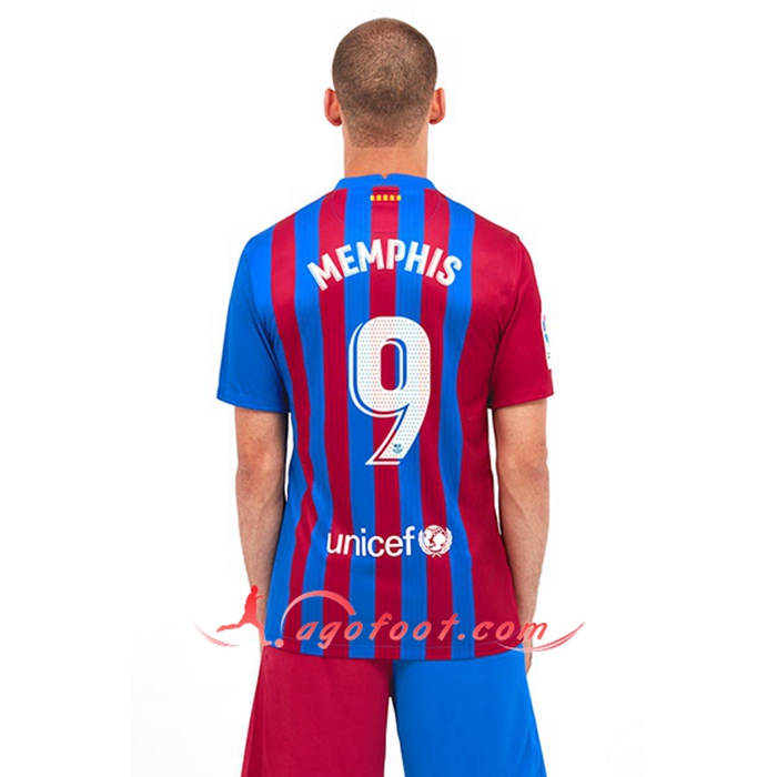 Maillot de Foot FC Barcelone (Memphis 9) Domicile 2021/2022