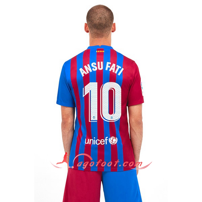 Maillot de Foot FC Barcelone (Ansu Fati 10) Domicile 2021/2022