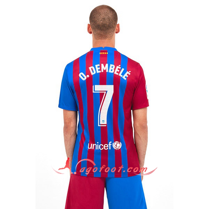 Maillot de Foot FC Barcelone (O.Dembele 7) Domicile 2021/2022