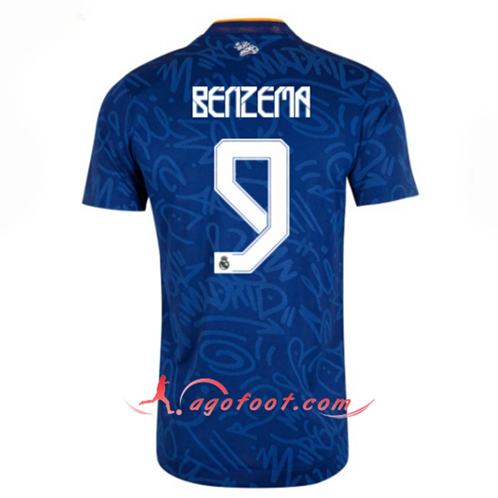 Maillot de Foot Real Madrid (Benzema 9) Exterieur 2021/2022
