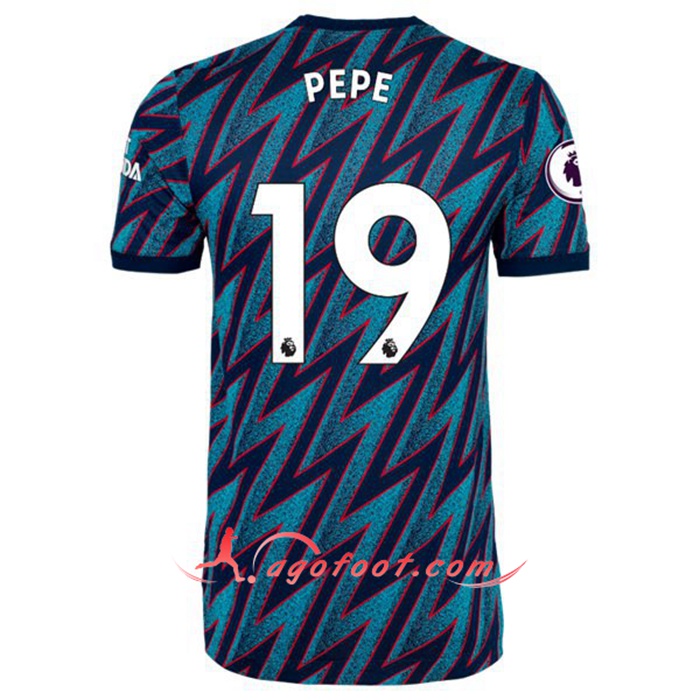 Maillot de Foot FC Arsenal (Nicolas Pepe 19) Third 2021/2022
