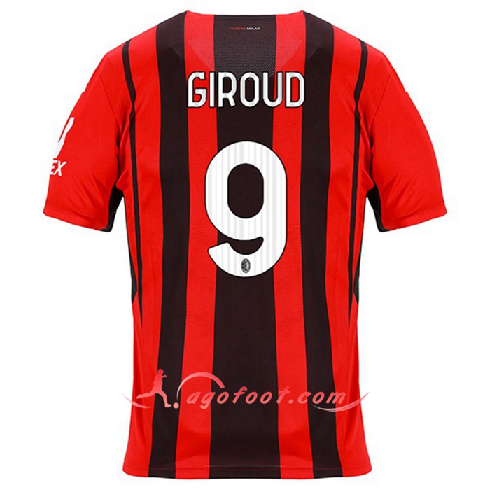 Maillot de Foot AC Milan (GIROUD 9) Domicile 2021/2022