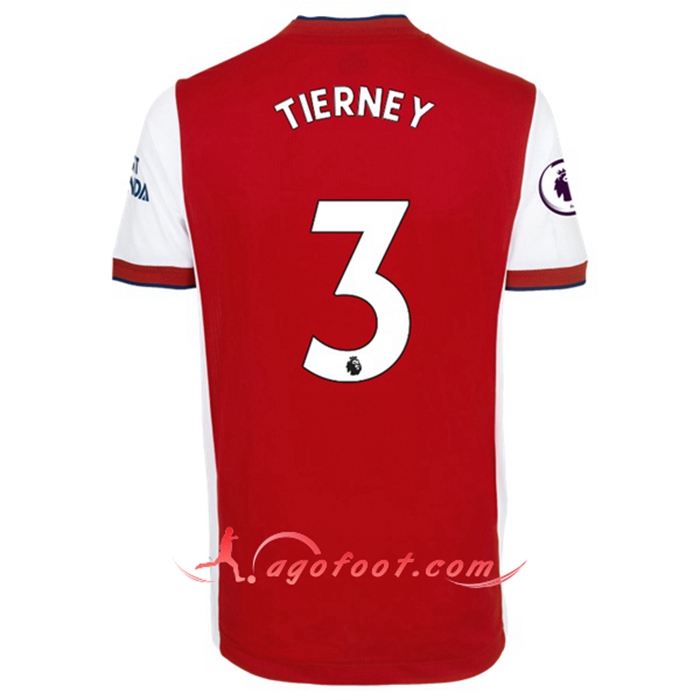 Maillot de Foot FC Arsenal (Kieran Tierney 3) Domicile 2021/2022