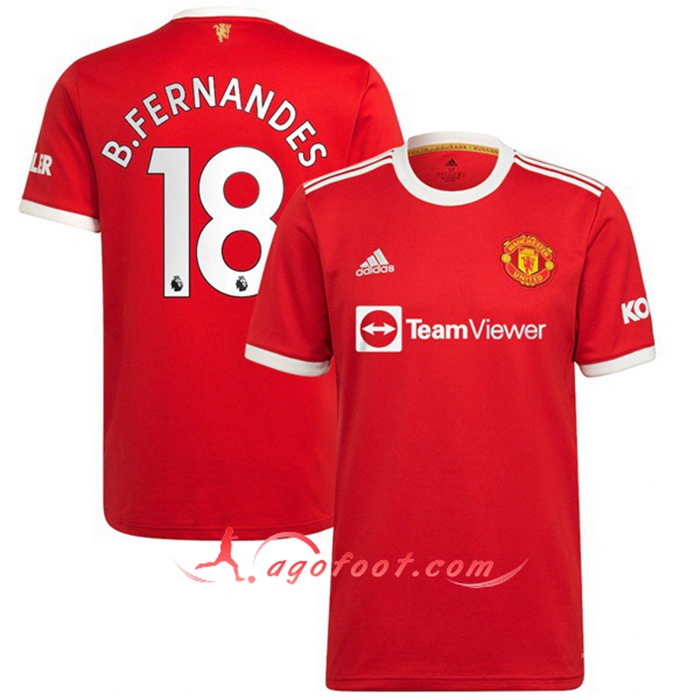 Maillot de Foot Manchester United (B.Fernandes 18) Domicile 2021/2022