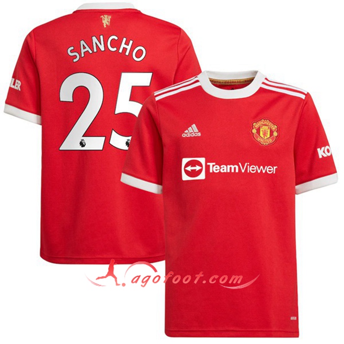 Maillot de Foot Manchester United (Sancho 25) Domicile 2021/2022