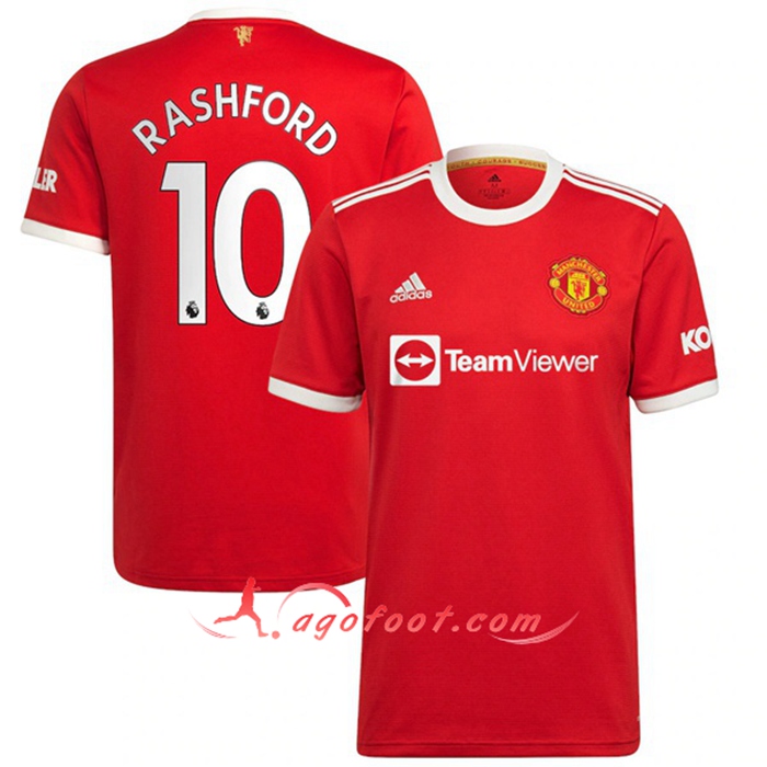 Maillot de Foot Manchester United (Rashford 10) Domicile 2021/2022