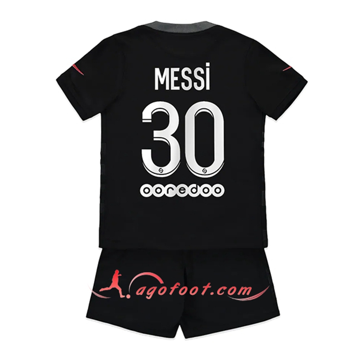 Maillot de Foot Jordan PSG (Messi 30) Enfant Third 2021/2022