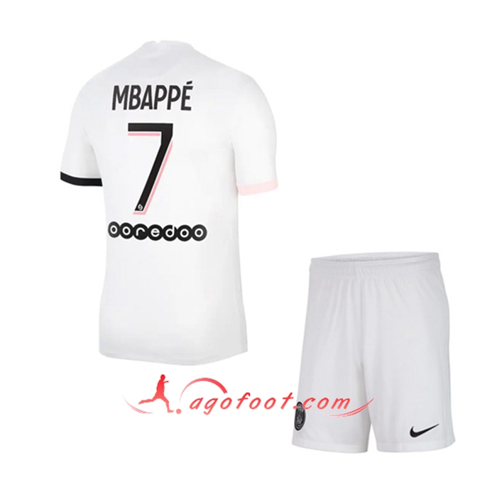 Maillot de Foot Jordan PSG (Mbappe 7) Enfant Exterieur 2021/2022