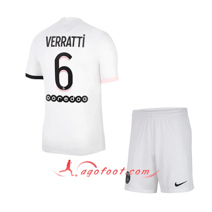 Maillot de Foot Jordan PSG (Verratti 6) Enfant Exterieur 2021/2022