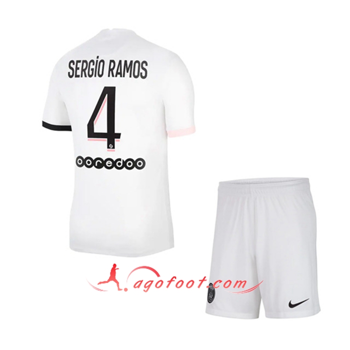 Maillot de Foot Jordan PSG (Sergio Ramos 4) Enfant Exterieur 2021/2022