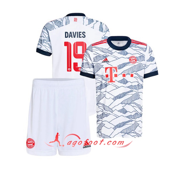 Maillot de Foot Bayern Munich (Davies 19) Enfant Third 2021/2022