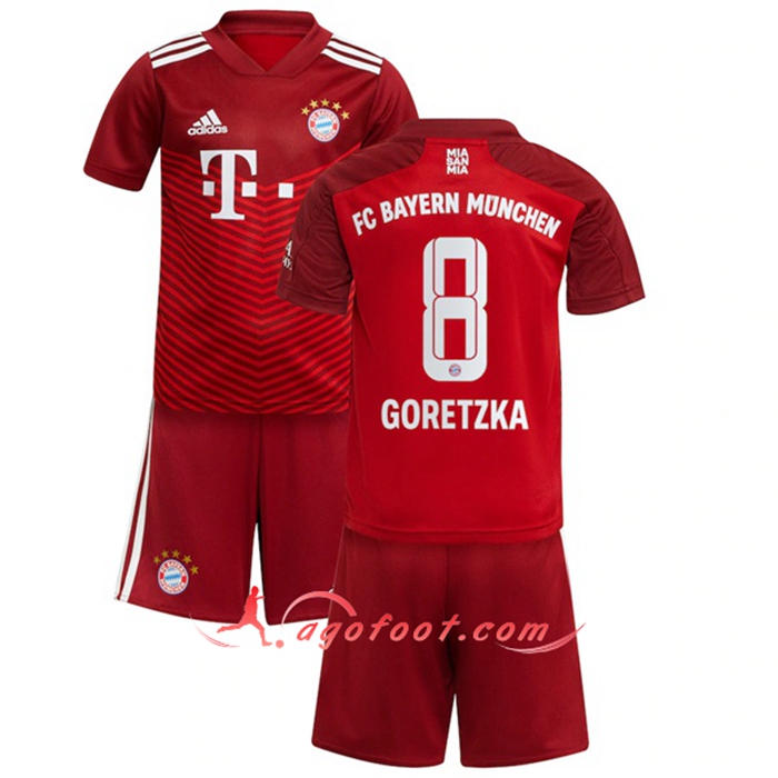 Maillot de Foot Bayern Munich (Goretzka 8) Enfant Domicile 2021/2022
