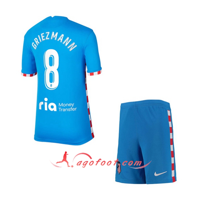 Maillot de Foot Atletico Madrid (Griezmann 8) Enfant Third 2021/2022