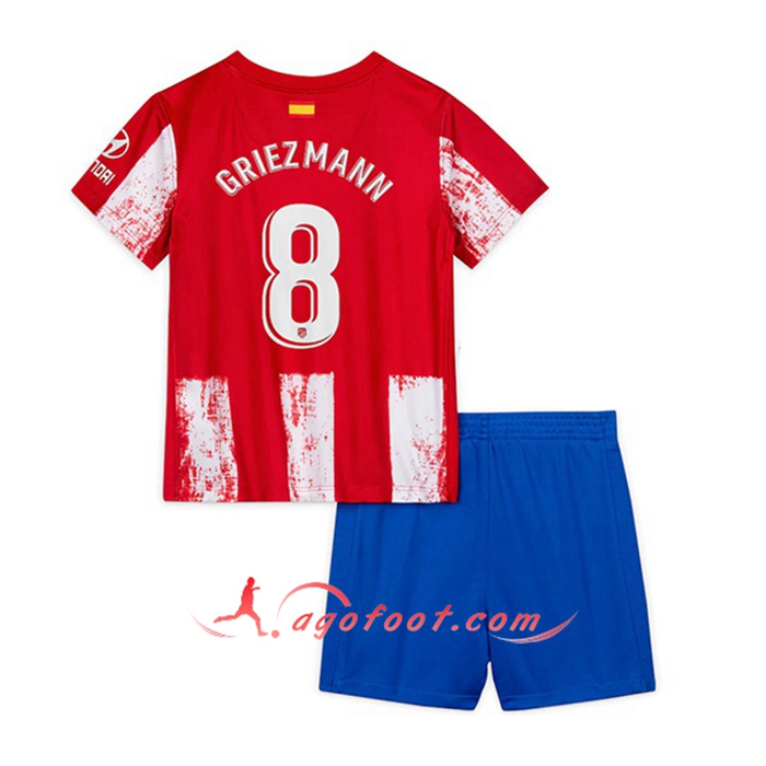 Maillot de Foot Atletico Madrid (Griezmann 8) Enfant Domicile 2021/2022