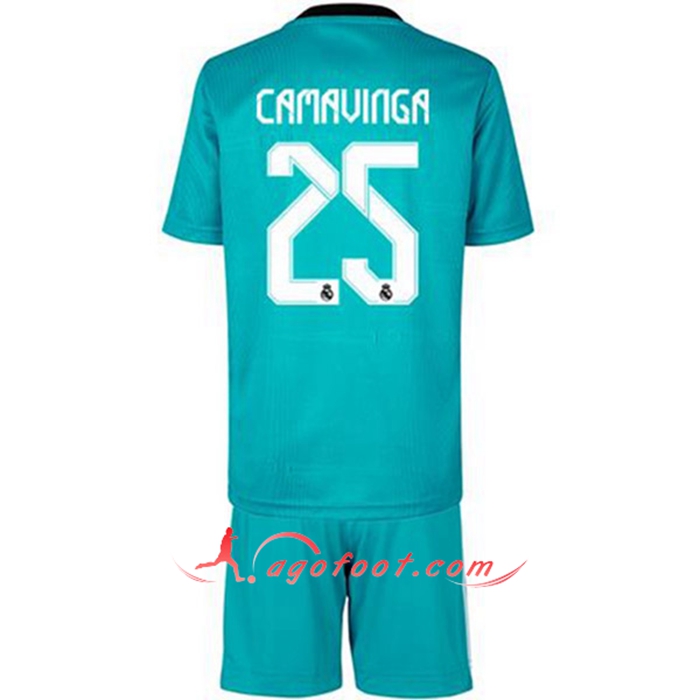 Maillot de Foot Real Madrid (Camavinga 25) Enfant Third 2021/2022
