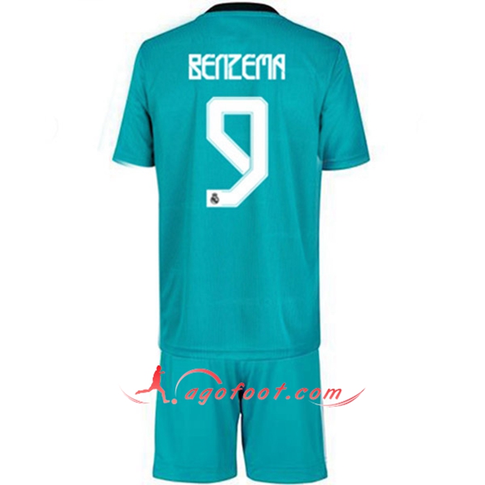 Maillot de Foot Real Madrid (Benzema 9) Enfant Third 2021/2022