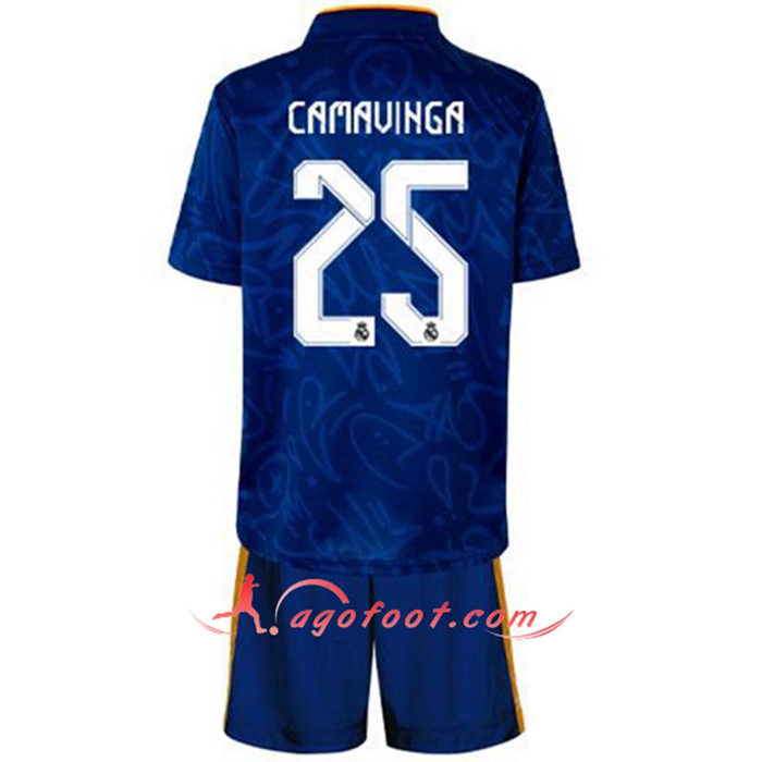 Maillot de Foot Real Madrid (Camavinga 25) Enfant Exterieur 2021/2022