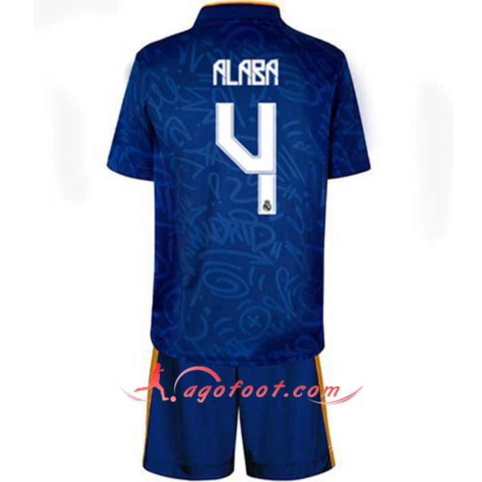 Maillot de Foot Real Madrid (Alaba 4) Enfant Exterieur 2021/2022