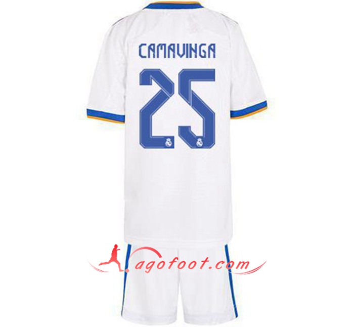 Maillot de Foot Real Madrid (Camavinga 25) Enfant Domicile 2021/2022