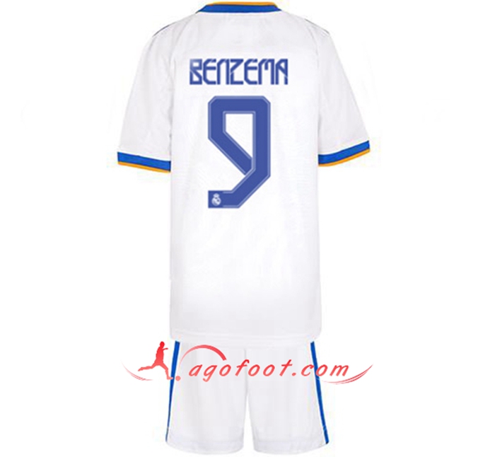 Maillot de Foot Real Madrid (Benzema 9) Enfant Domicile 2021/2022