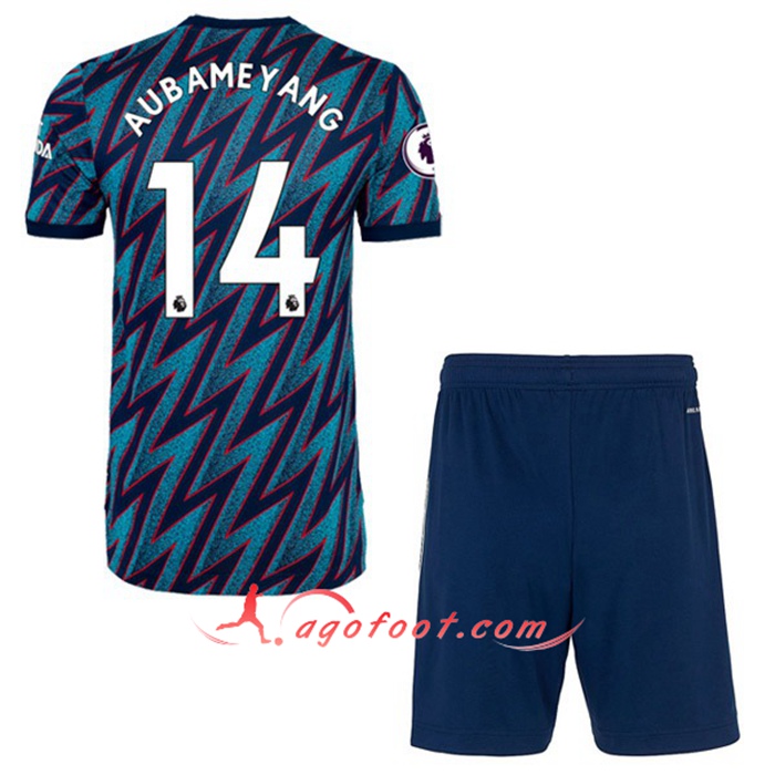 Maillot de Foot FC Arsenal (Pierre-Emerick Aubameyang 14) Enfant Third 2021/2022