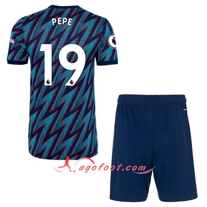 Maillot de Foot FC Arsenal (Nicolas Pepe 19) Enfant Third 2021/2022