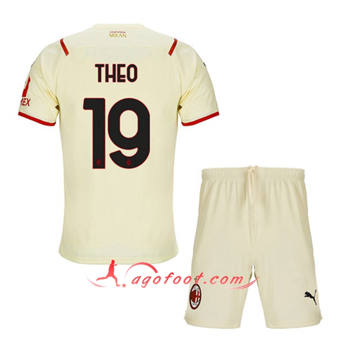 Maillot de Foot AC Milan (THEO 19) Enfant Exterieur 2021/2022