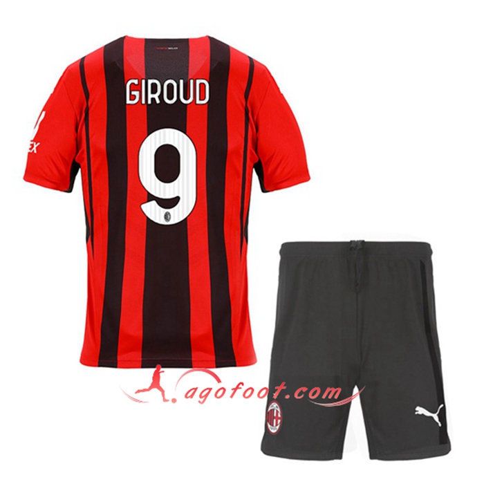 Maillot de Foot AC Milan (GIROUD 9) Enfant Domicile 2021/2022