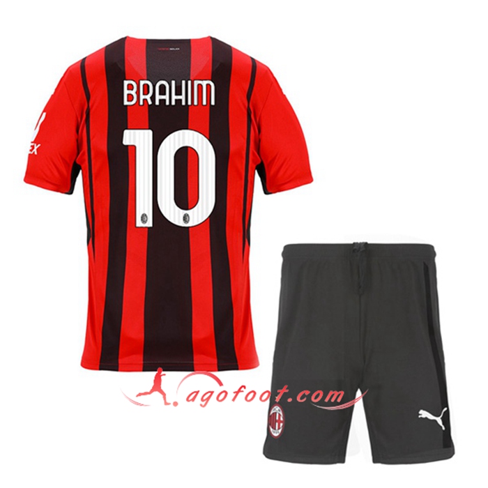 Maillot de Foot AC Milan (BRAHIM 10) Enfant Domicile 2021/2022