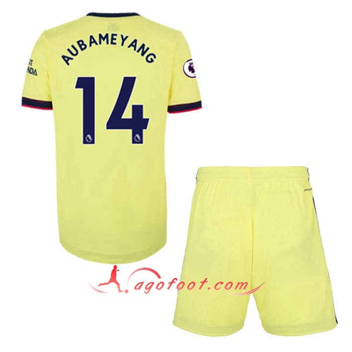 Maillot de Foot FC Arsenal (Pierre-Emerick Aubameyang 14) Enfant Exterieur 2021/2022