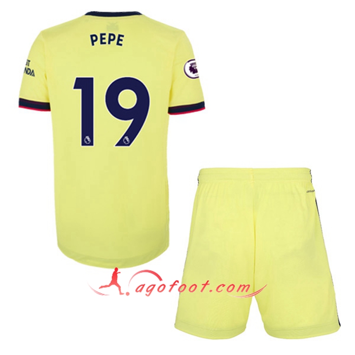 Maillot de Foot FC Arsenal (Nicolas Pepe 19) Enfant Exterieur 2021/2022