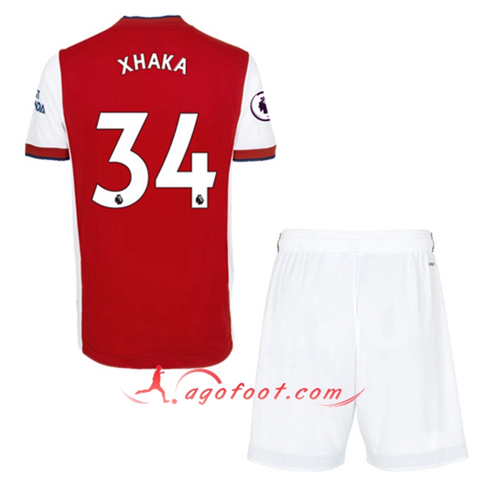 Maillot de Foot FC Arsenal (Granit Xhaka 34) Enfant Domicile 2021/2022
