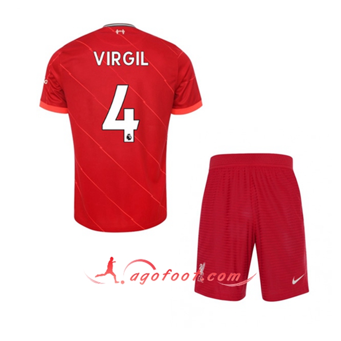 Maillot de Foot FC Liverpool (Virgil 4) Enfant Domicile 2021/2022