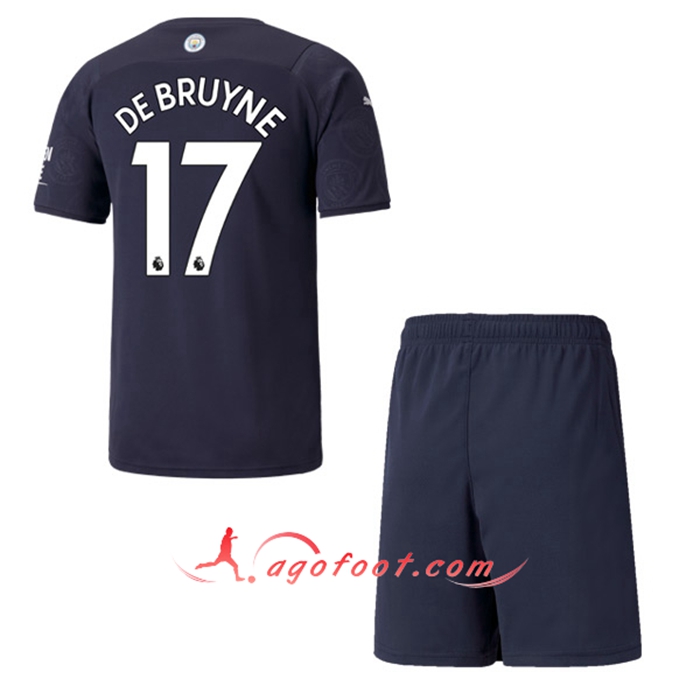 Maillot de Foot Manchester City (DEBRUYNE 17) Enfant Third 2021/2022