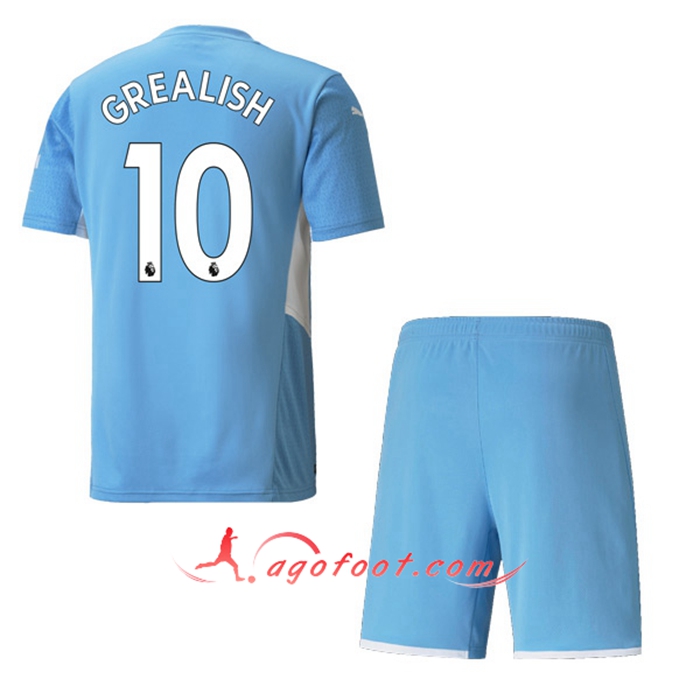 Maillot de Foot Manchester City (GREALISH 10) Enfant Domicile 2021/2022