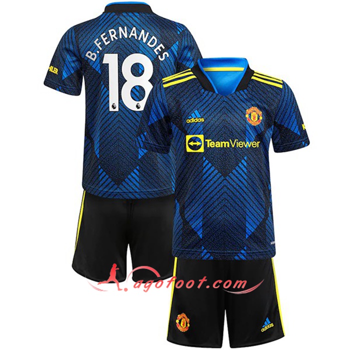 Maillot de Foot Manchester United (B.Fernandes 18) Enfant Third 2021/2022