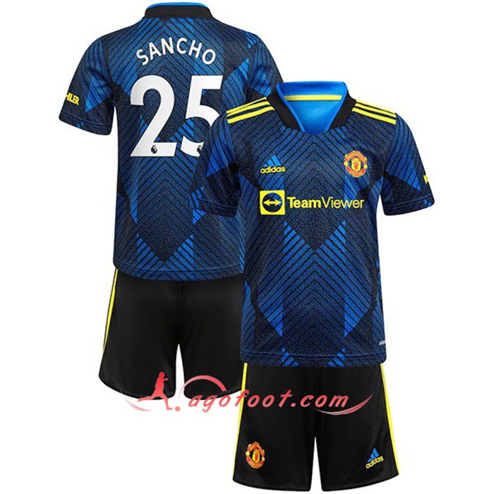 Maillot de Foot Manchester United (Sancho 25) Enfant Third 2021/2022