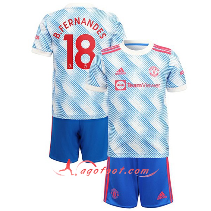 Maillot de Foot Manchester United (B.Fernandes 18) Enfant Exterieur 2021/2022
