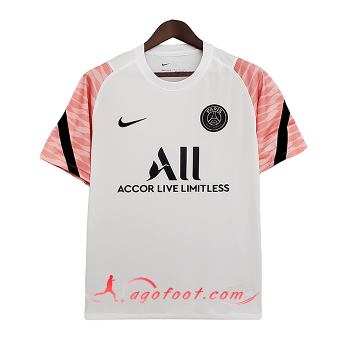 Training T-Shirts PSG Blanc/Rose 2021/2022