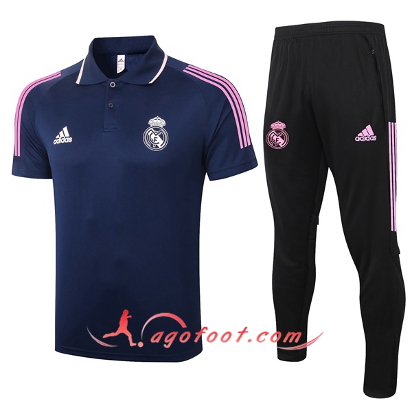 Ensemble Polo Real Madrid + Pantalon Bleu Royal 20/21