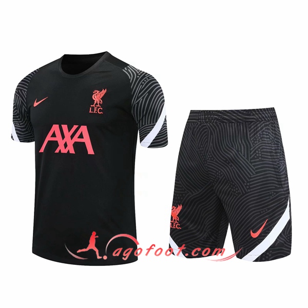 Ensemble Training T-Shirts FC Liverpool + Shorts Noir 20/21
