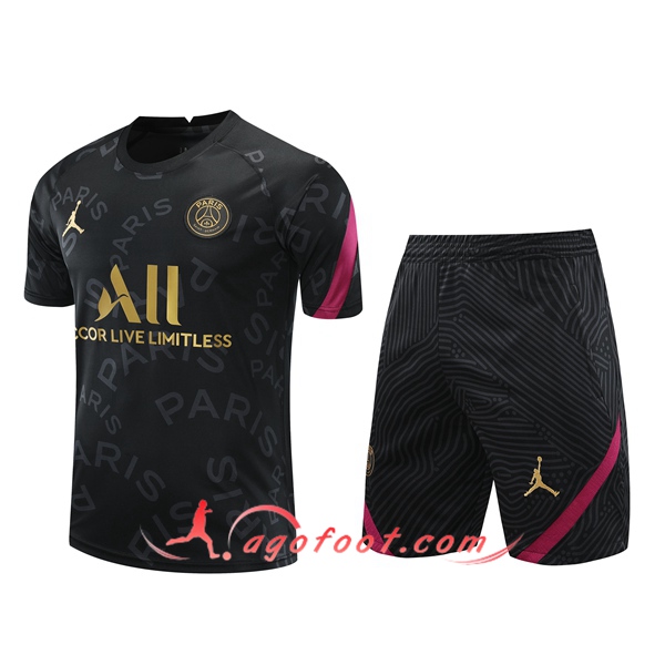 Ensemble Training T-Shirts PSG + Shorts Noir 20/21