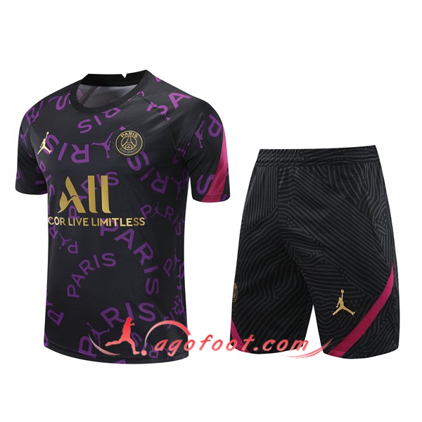 Ensemble Training T-Shirts PSG + Shorts Noir 20/21