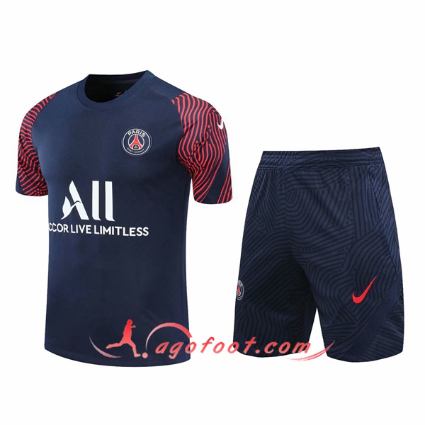 Ensemble Training T-Shirts PSG + Shorts Bleu Royal 20/21