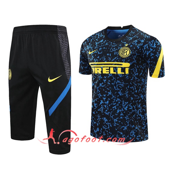 Ensemble Training T-Shirts Inter Milan + Pantalon 3/4 Bleu 20/21