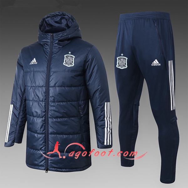 Doudoune Du Foot Espagne Bleu + Pantalon 20/21