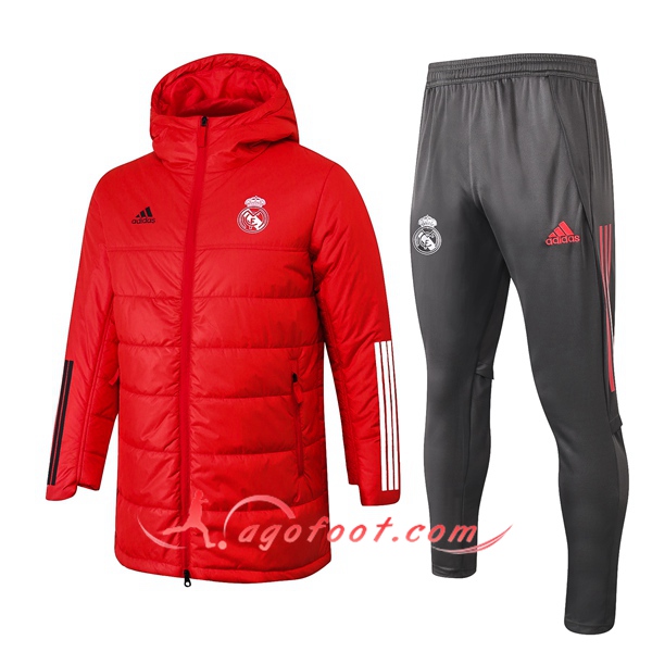 Doudoune Du Foot Real Madrid Rouge + Pantalon 20/21