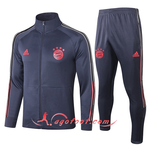 Ensemble Survetement de Foot - Veste Bayern Munich Bleu Royal 20/21