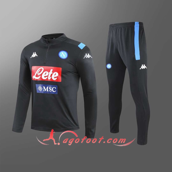 Ensemble Survetement de Foot SSC Naples Noir 20/21