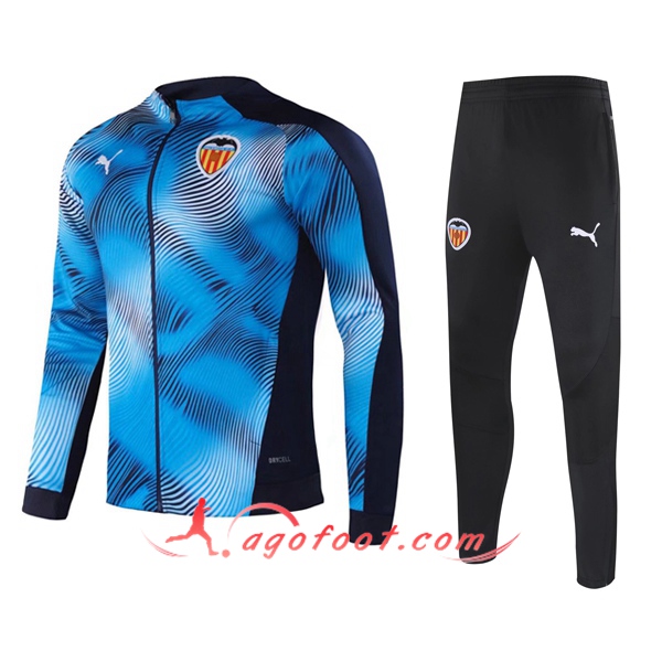 Ensemble Survetement de Foot - Veste Valencia CF Bleu 20/21